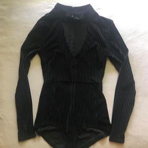 Black Velvet Bodysuit